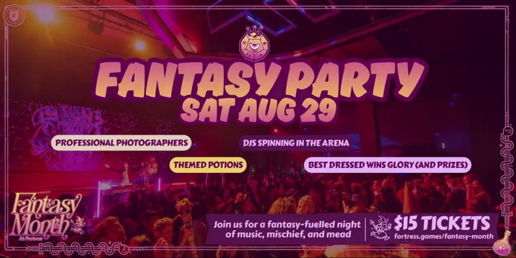 fortress fantasy party banner